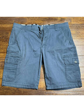 Iron Co. Navy Blue Cargo Pocket Shorts Men's Size 36 Utility Summer